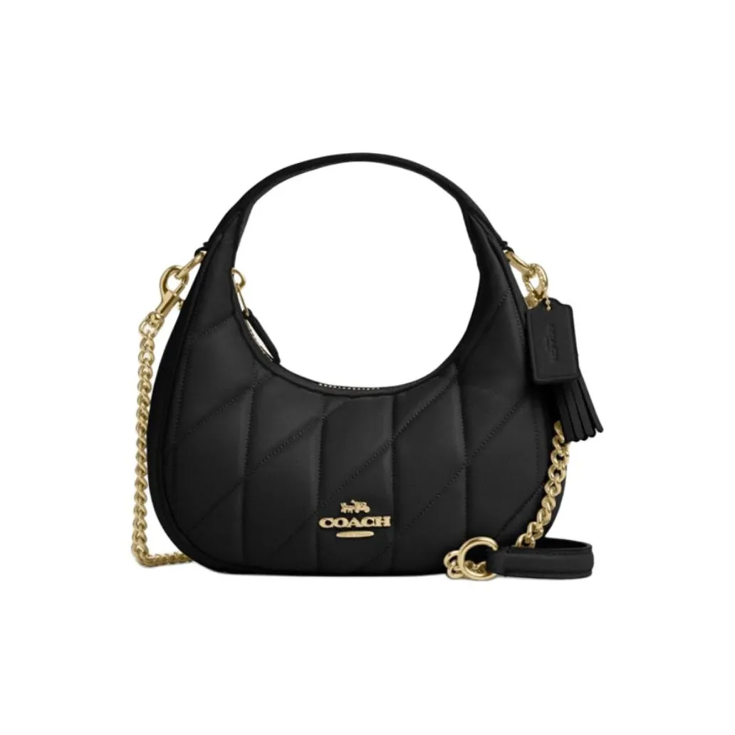 COACH Овчина Сумка с цепочкой Сумка на одно плечо Мини Женская Черная