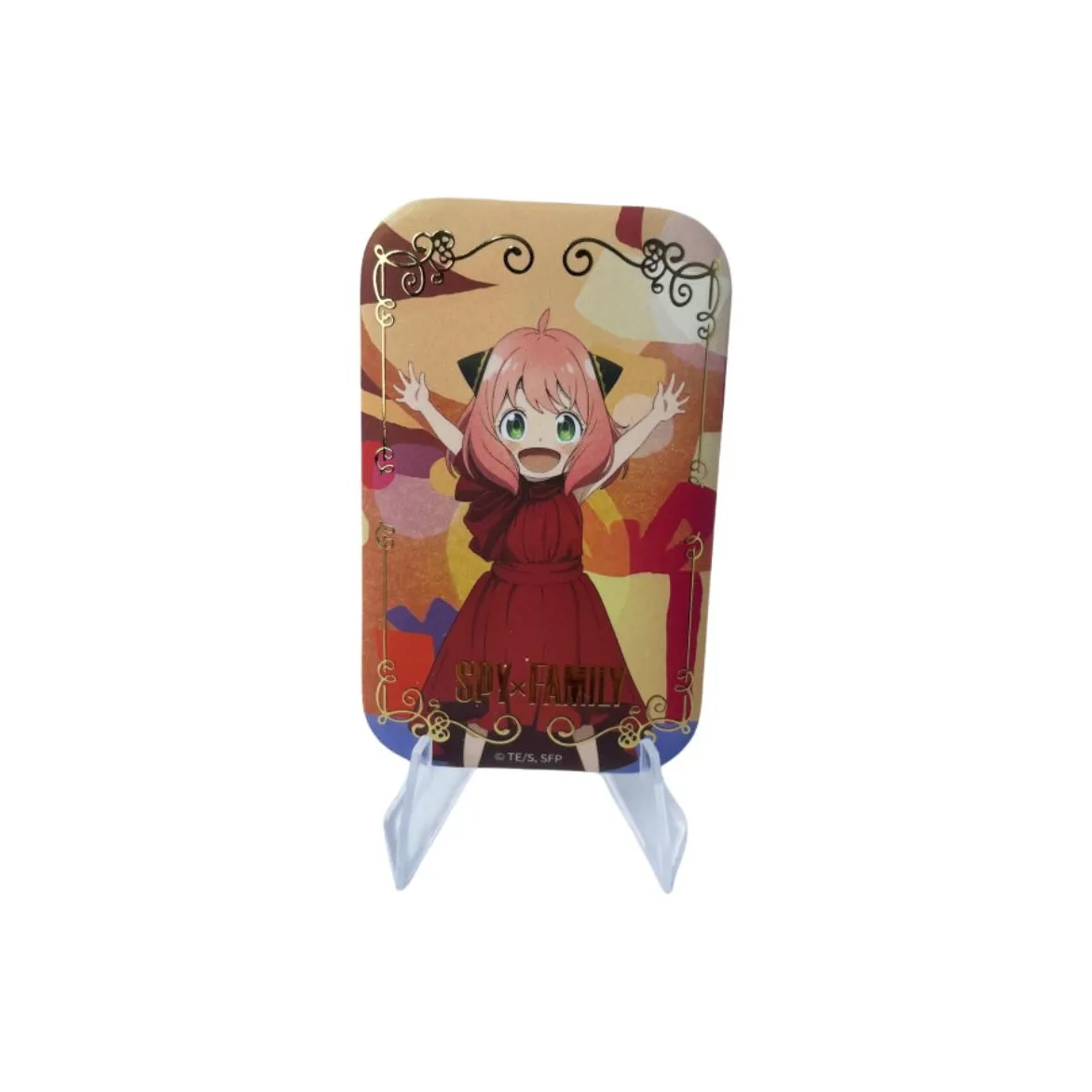 Gu Niang Anya Forger Loid Forger Yor Forger Bond Forger SPY X FAMILY Gold Foil Square Badges
