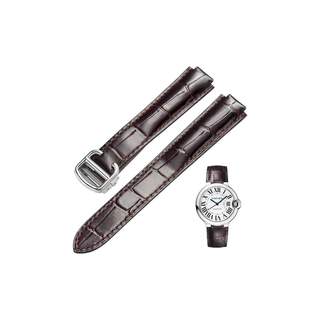 ZHISHENG Ремешок Совместимость с Cartier натуральная кожа материал 8 8,33 11 12 14 мм ширина интерфейса