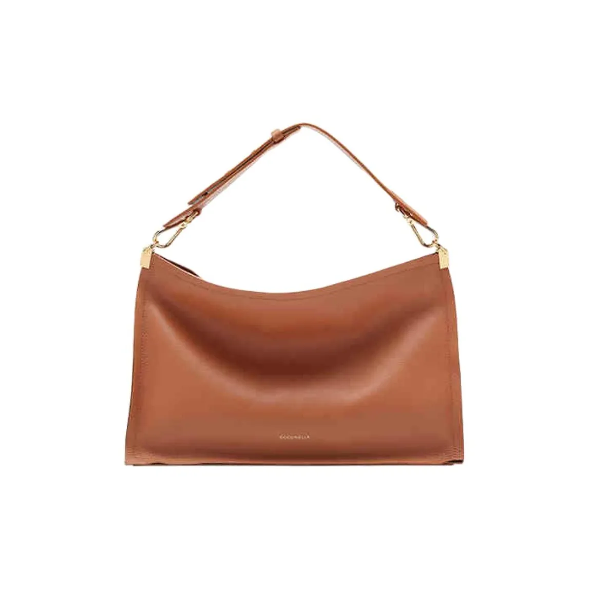 COCCINELLE Сумка через плечо из коровьей кожи большая женская карамельная и черная