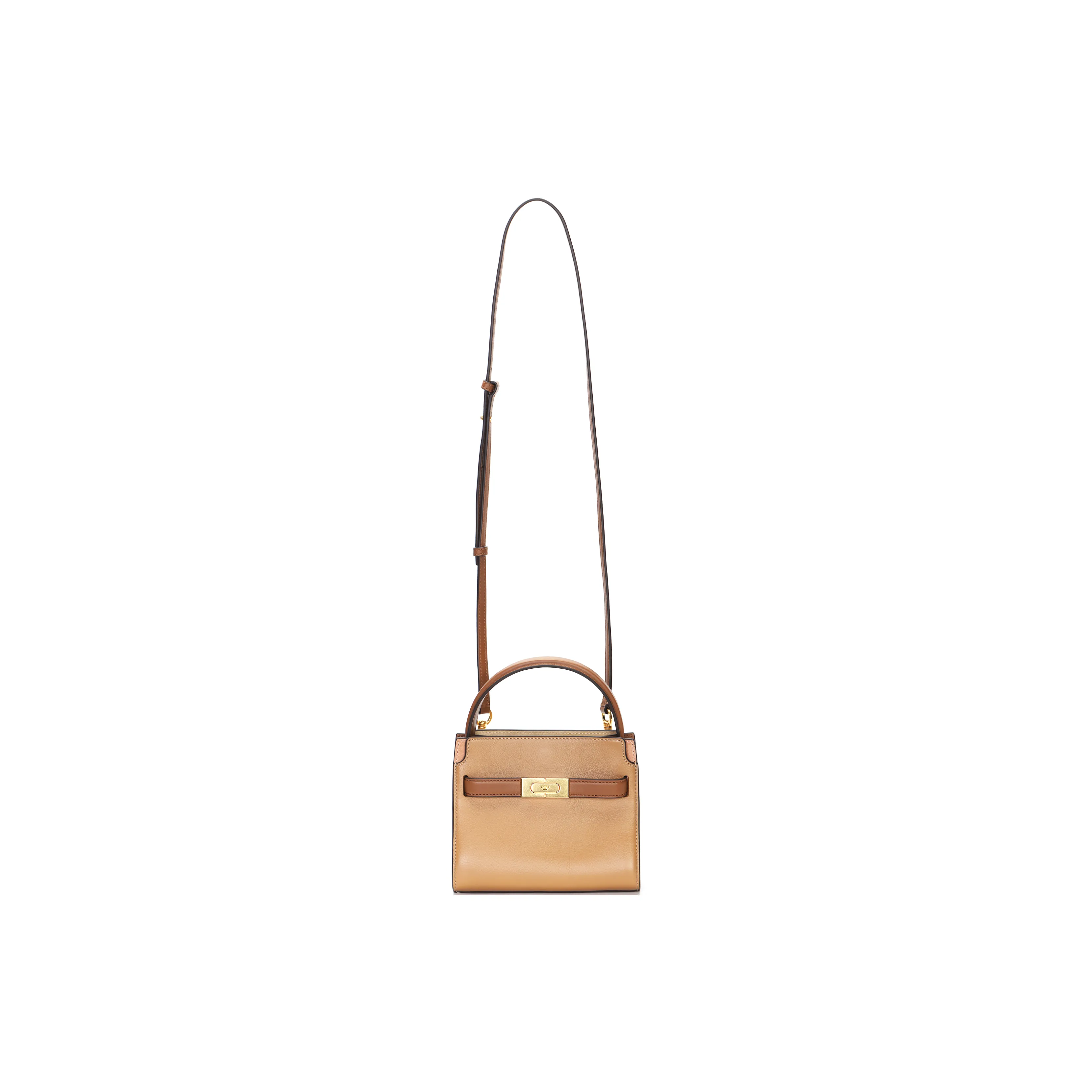 TORY BURCH Lee Radziwill Cow Leather Shoulder Bag Crossbody Bag Handbags Mini Women's Brown