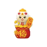 YS1491-화이트 뱀 럭키 백 마스코트
