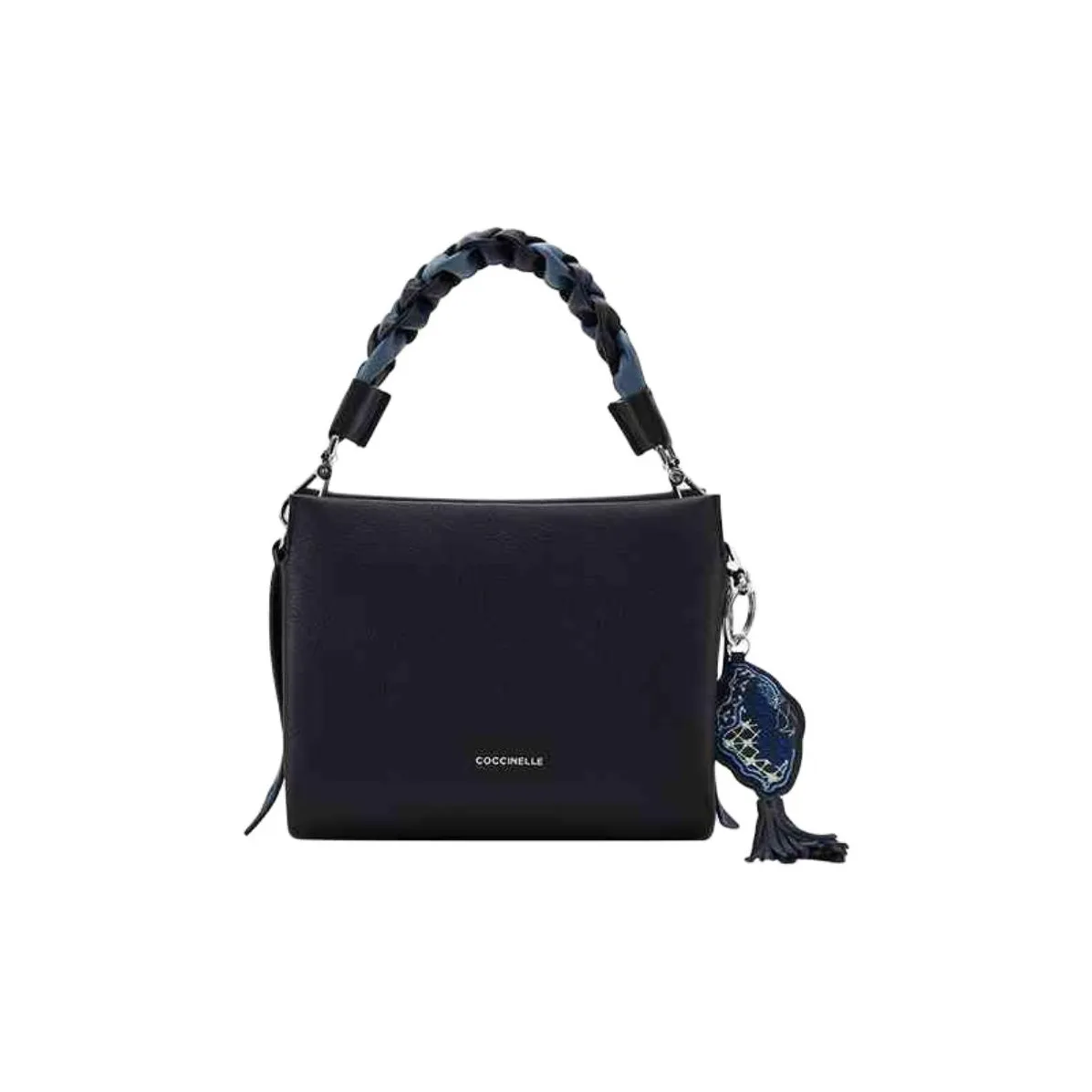 COCCINELLE Сумка из коровьей кожи Маленькая Женская Черная и Мокко