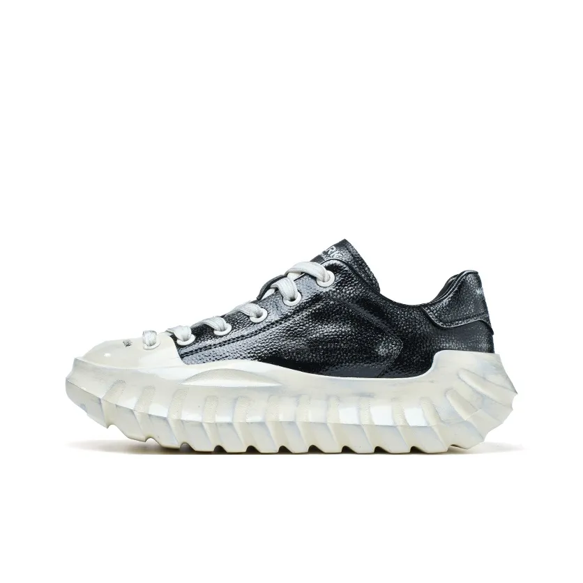 FAIRWHALE Chunky Sneakers Men Low Top Black/Blue/White/Brown