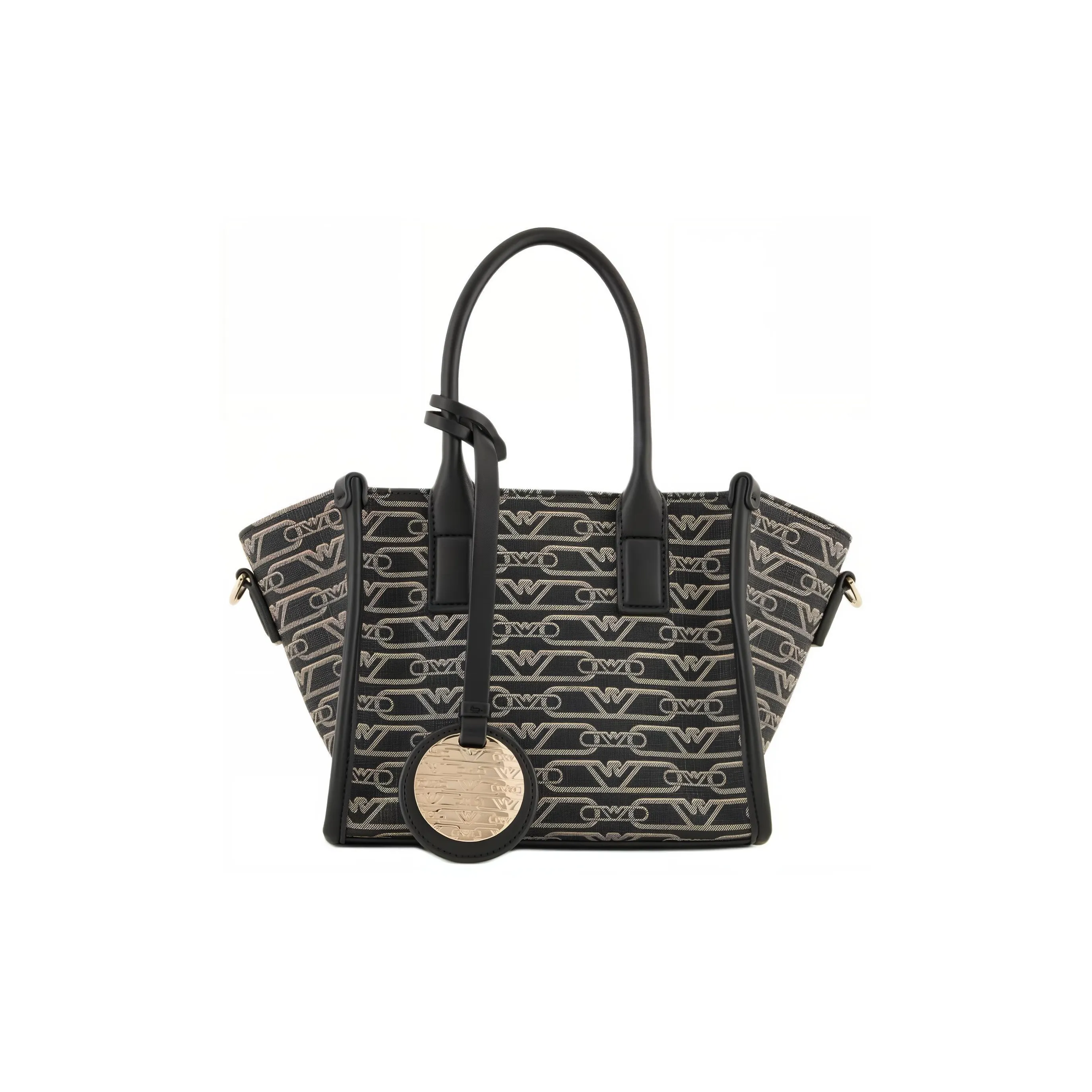 EMPORIO ARMANI Полиэстер Тоут Сумка Сумка для покупок Сумка через плечо Сумка Маленькая Женская Черная