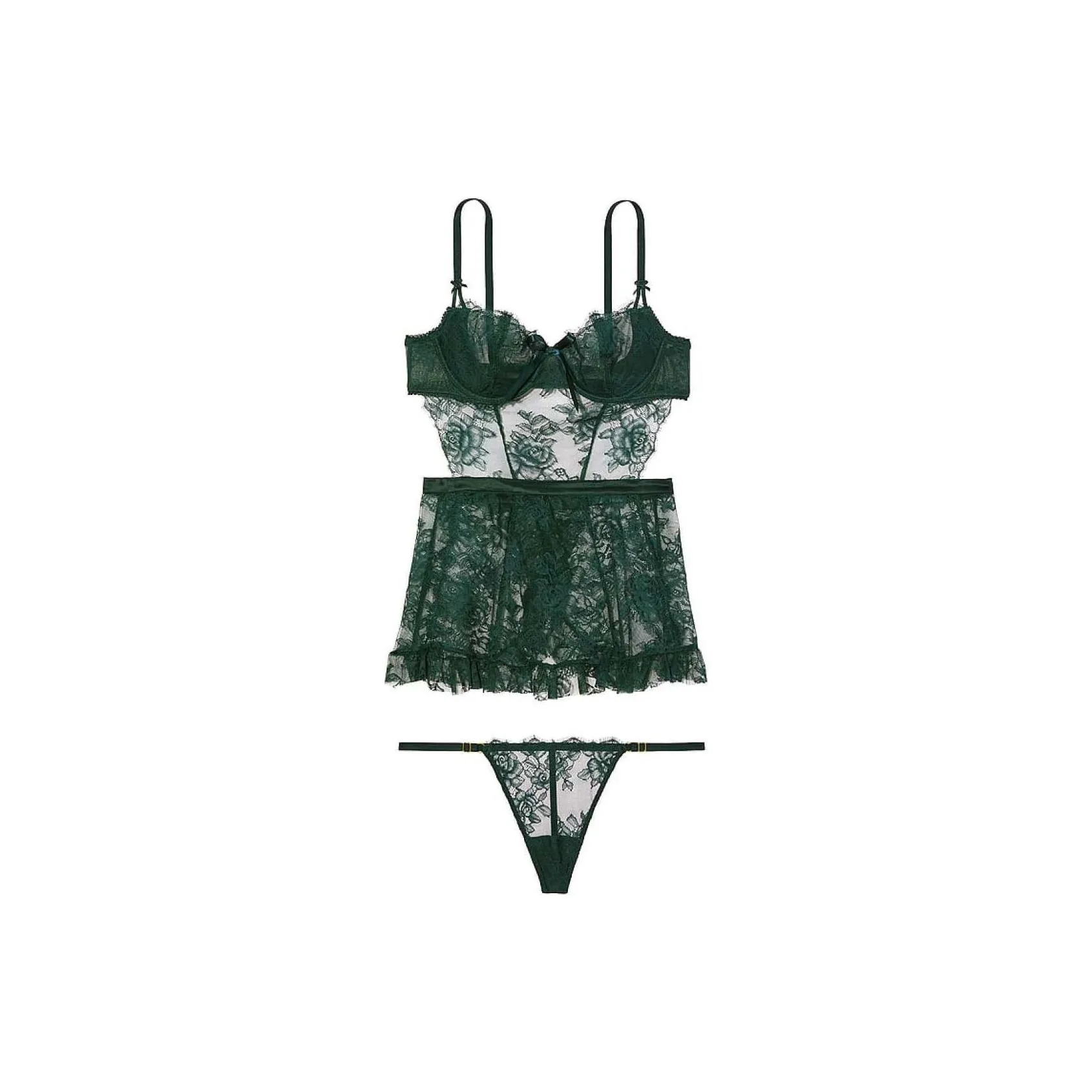 Victoria's Secret 24 BIG Show Коллекция VERY Сексуальный Пижамный комплект Женские Велюр Зеленый