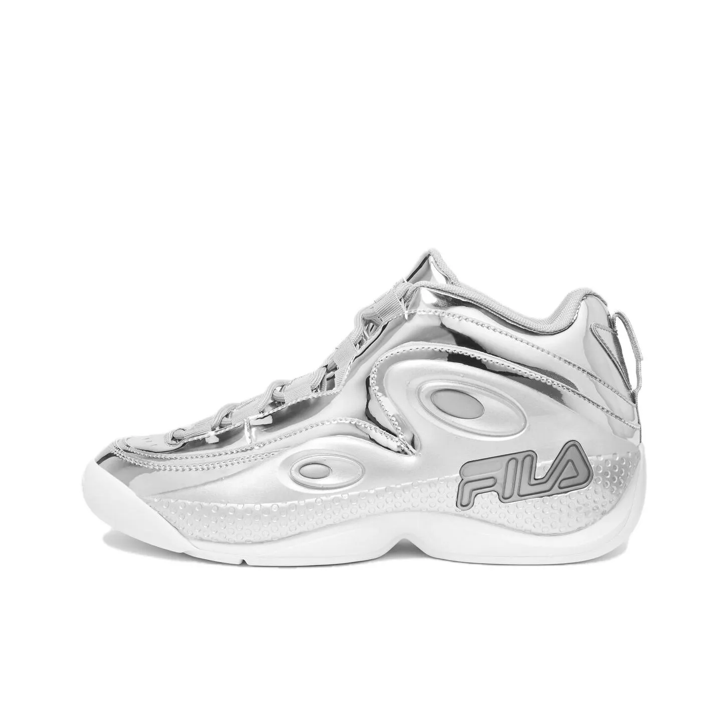 FILA Grant Hill 3 Mid Top Vintage Basketball Shoes Unisex Silver