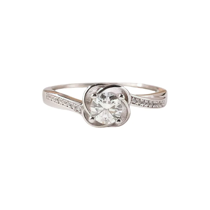 Stone On The Line S925 Silver Moissanite Rings Women's
