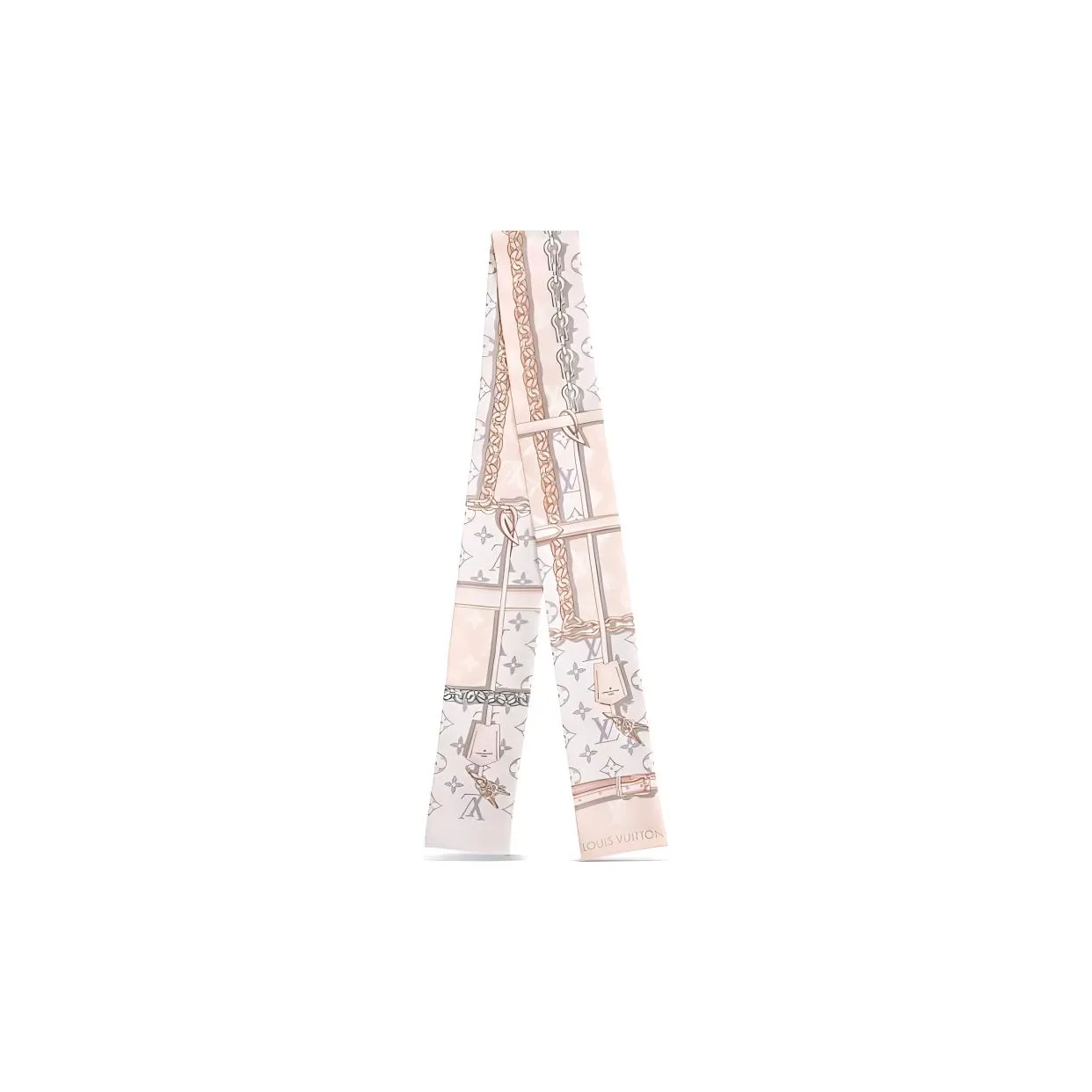 LOUIS VUITTON Silk Hair Bands Women's Light Pink