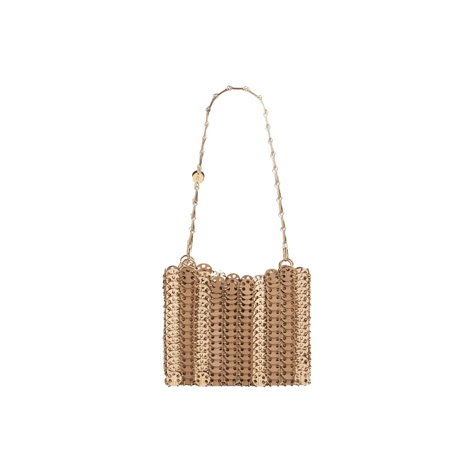 Paco Rabanne Metal Brass Shoulder Bag Women's Gold