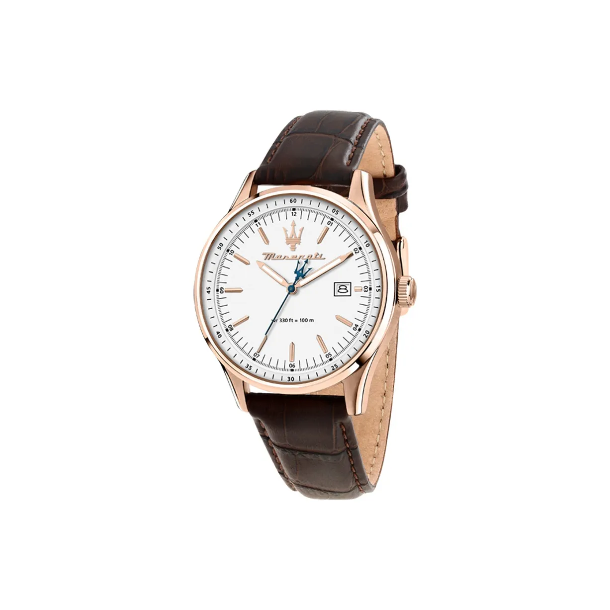 Maserati Кварцевый механизм Белый циферблат Мужские часы