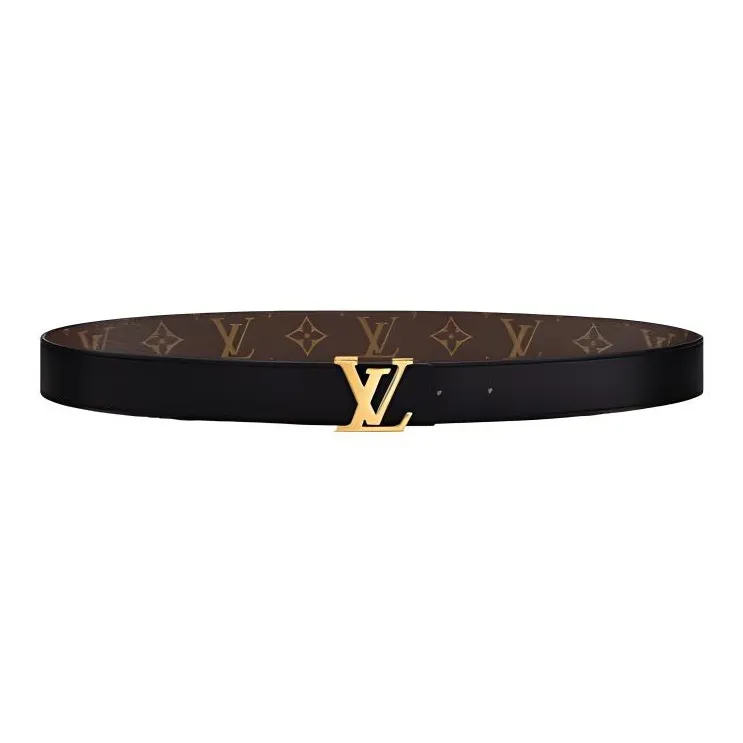 LOUIS VUITTON Canvas Leather Belts Women's 3cm
