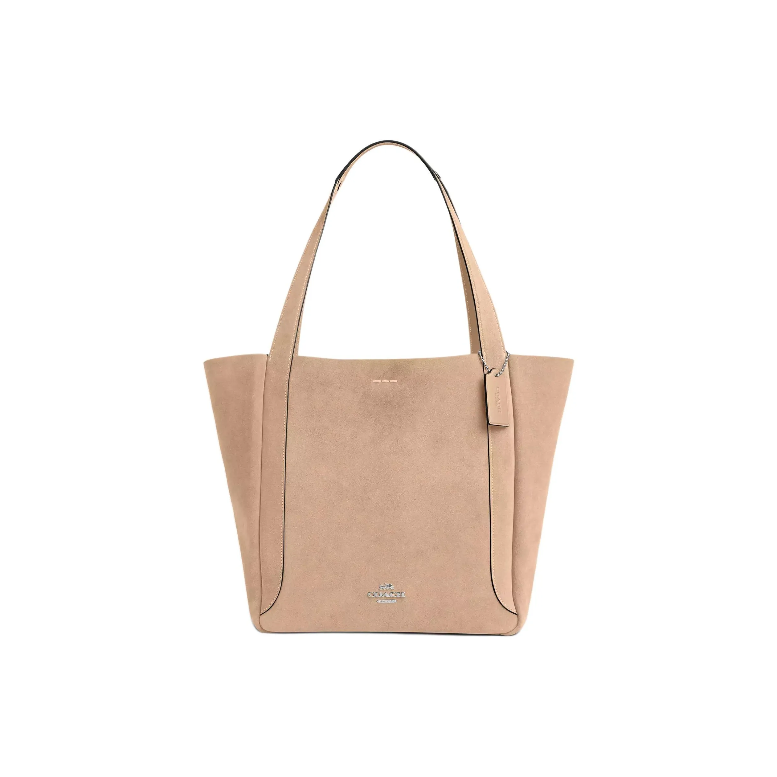 COACH Hadley Pebble Leather Tote Bag Shopping Bag Shoulder Bag Large Women's Silver Light Taupe COACH Hadley Pebble Leather Сумка-тоут Сумка для покупок Сумка через плечо Большая Женская Серебряный и Светлый тауп