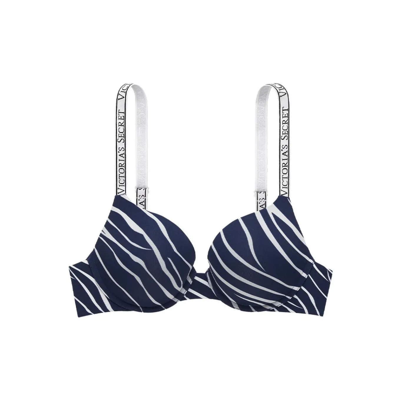 Victoria's Secret Бюстгальтер Женский Синий Белый Зебра С принтом