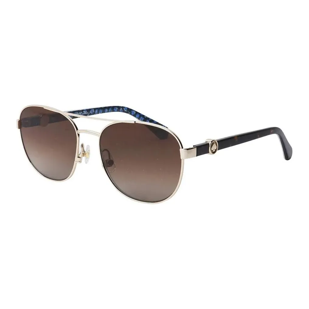 Kate Spade Metal Aviator Sunglasses Women's Black/Gold