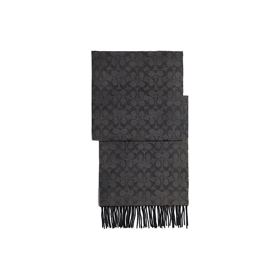 COACH Wool Knit Scarves Men's Black