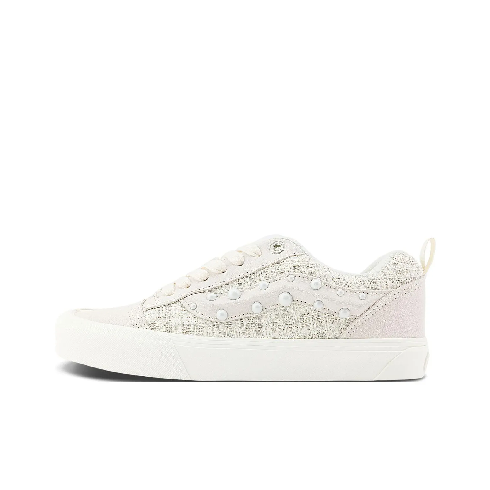 ZHANGQUANSHENIANXIANDING x vans Authentic Knu Skool Anti Slip Wear Resistant Low Top Skateboard Shoes Unisex Ecru