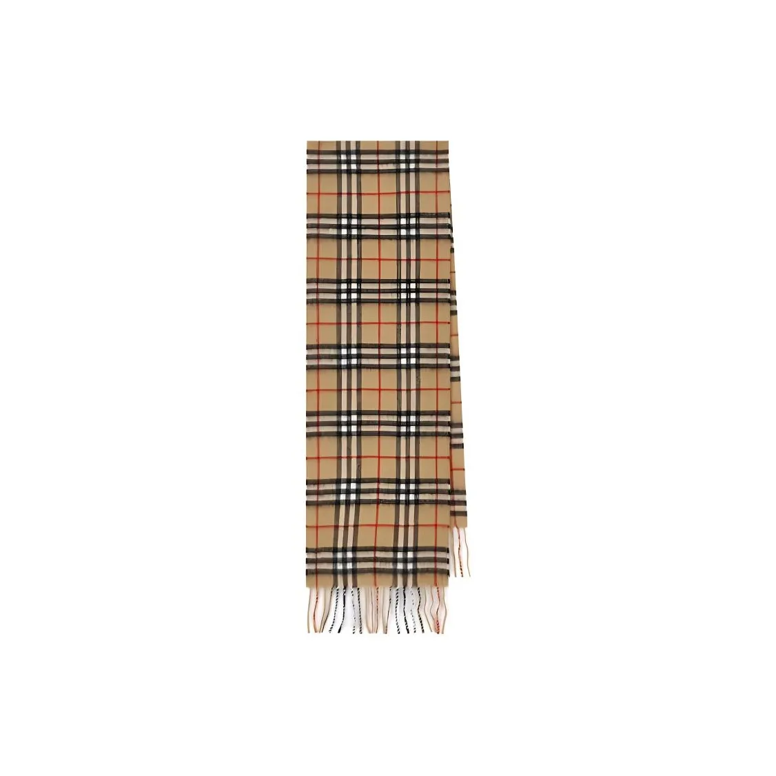 Burberry Kids Checked Fringed Scarf
