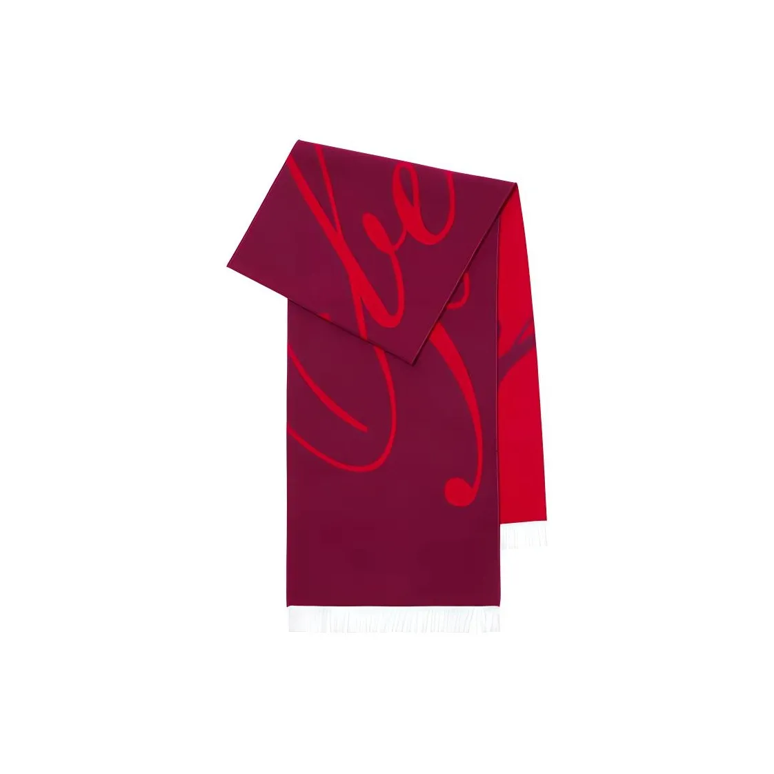 Burberry Knit Scarves Unisex Raspberry Red