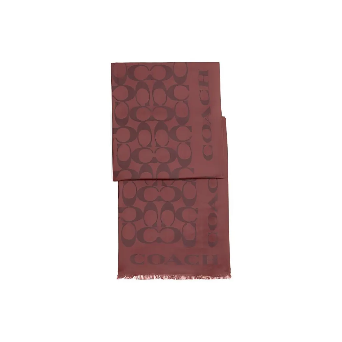 COACH Silk Cotton Шарфы Шаль Унисекс Бордовый