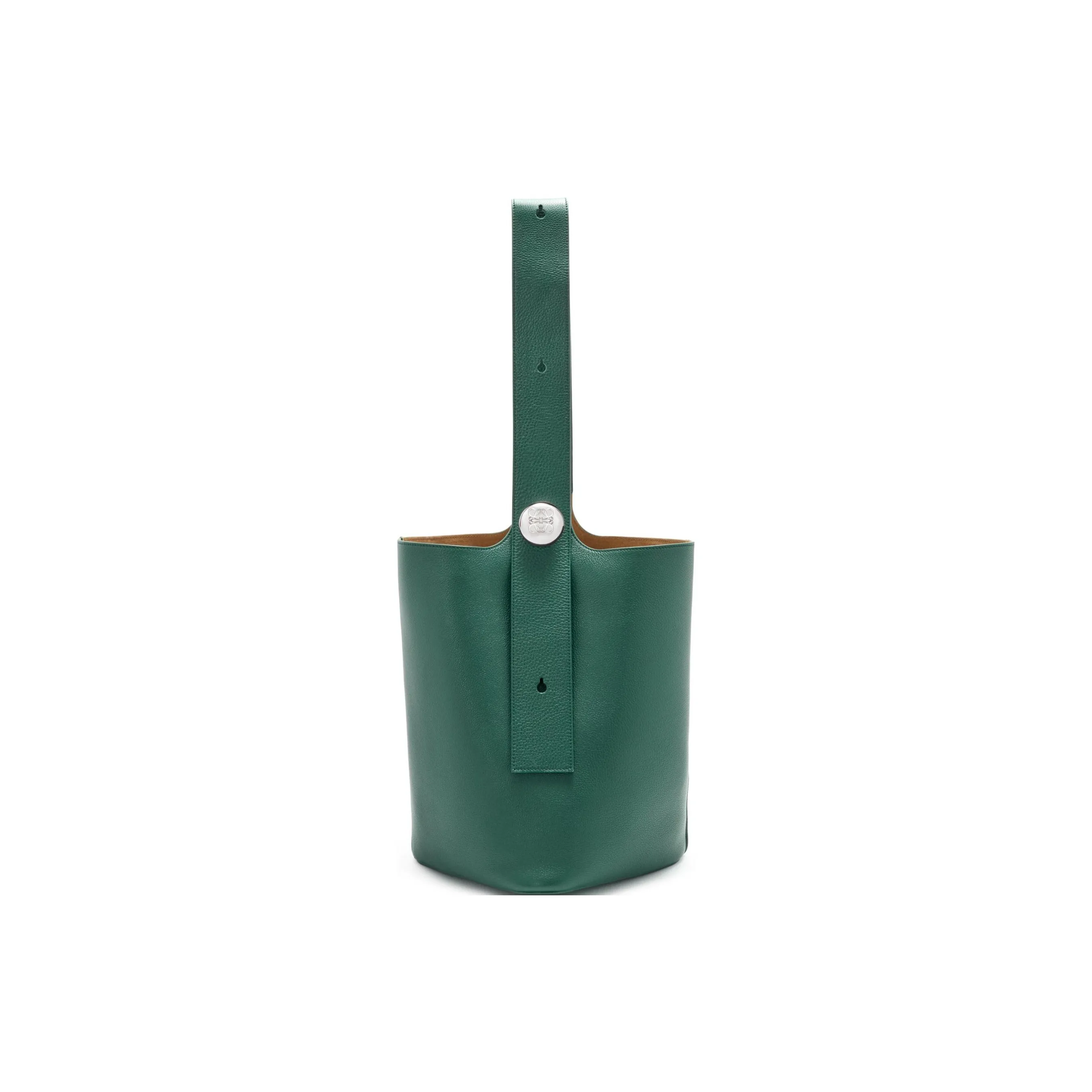 LOEWE Pebble Bucket Grain Calfskin Bucket Bag, Handbag, Shoulder Bag Tubas Men's Green