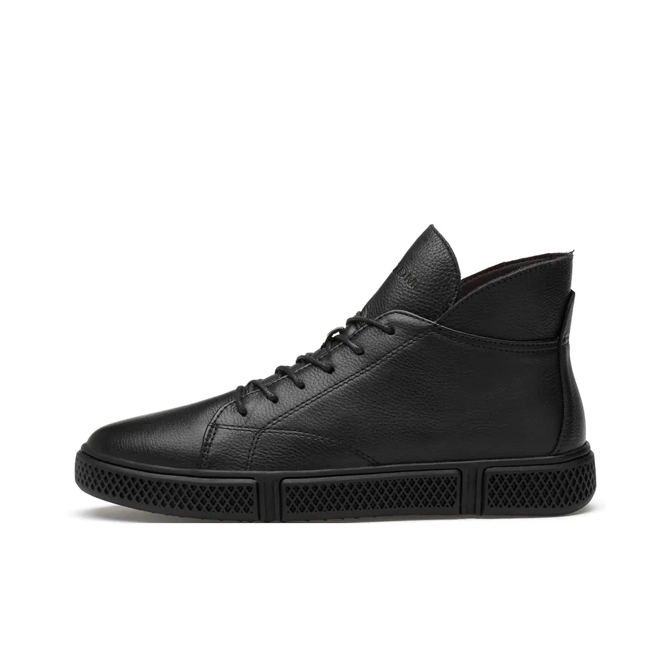 Qiandongmeili Ankle Boots Men's Black