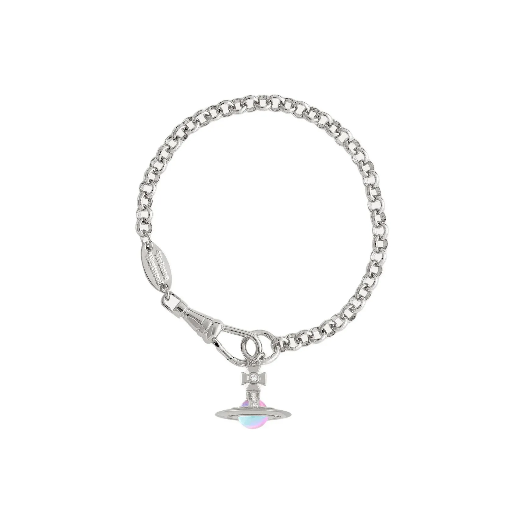 Vivienne Westwood Латунь Aurora Шар Подвеска Браслет Женский Серебряный