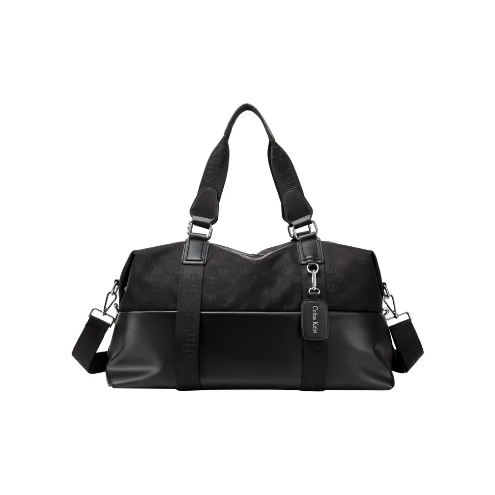 COLINS KEIRS Oxford Microfiber One Shoulder Large Bag Large Size Carry on Bag Luggage Bag Unisex Cool Black