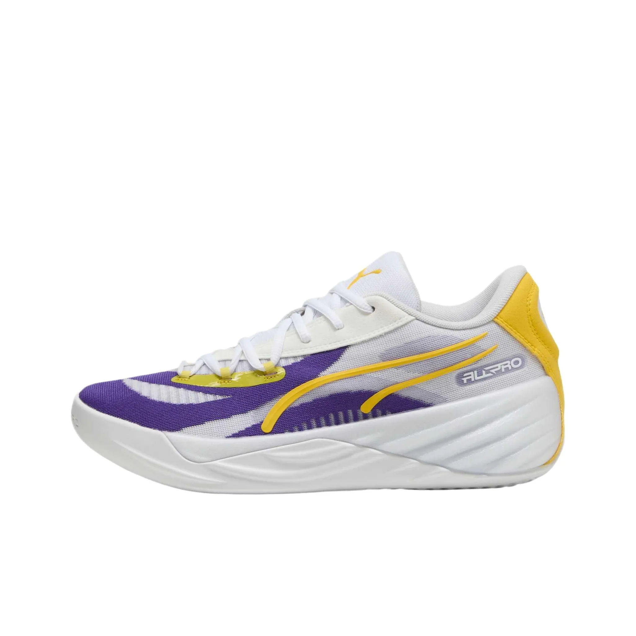 PUMA Все Pro Nitro Shock Absorbers Slip-resistant Abrasion-resistant Низкий топ Баскетбольные кроссовки Унисекс Белый Фиолетовый