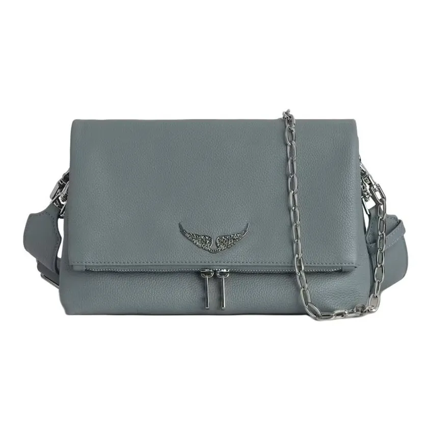 Zadig & Voltaire Cow Leather Shoulder Bag Women's Light Blue
