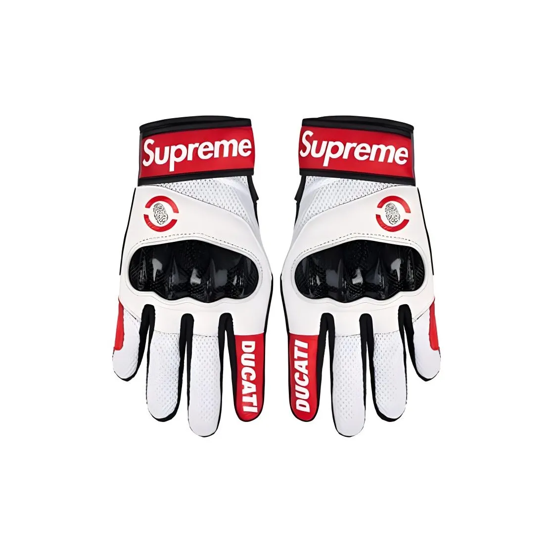Supreme SS24 WEEK 16 Supreme®/DUCATI® C1 LEATHER GLOVES Unisex Sport Gloves In White