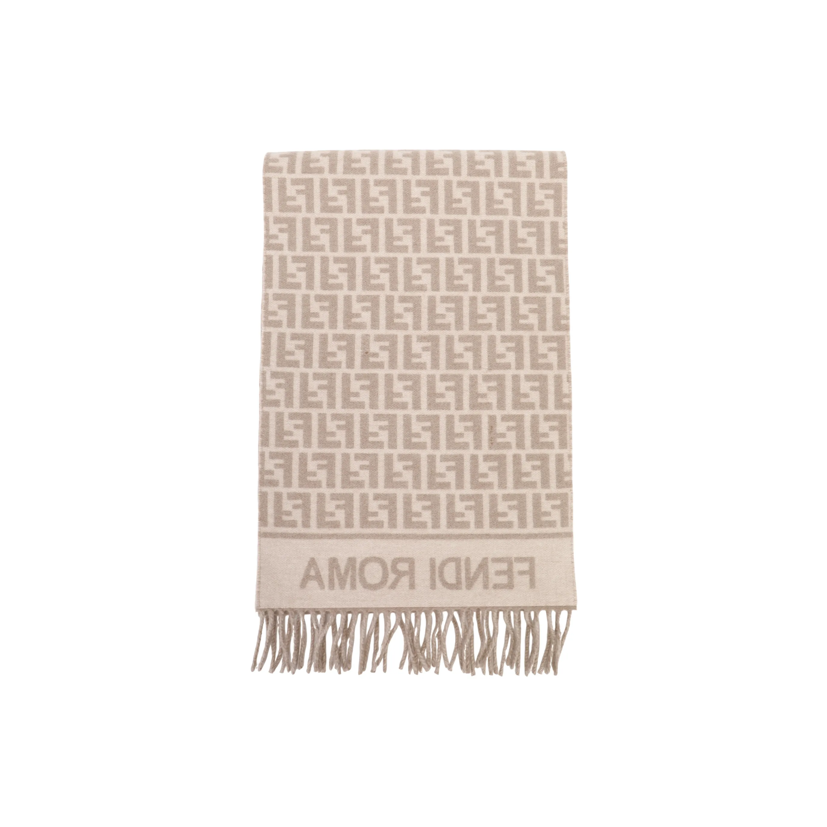 FENDI Ff Jacquard Fringed Scarf