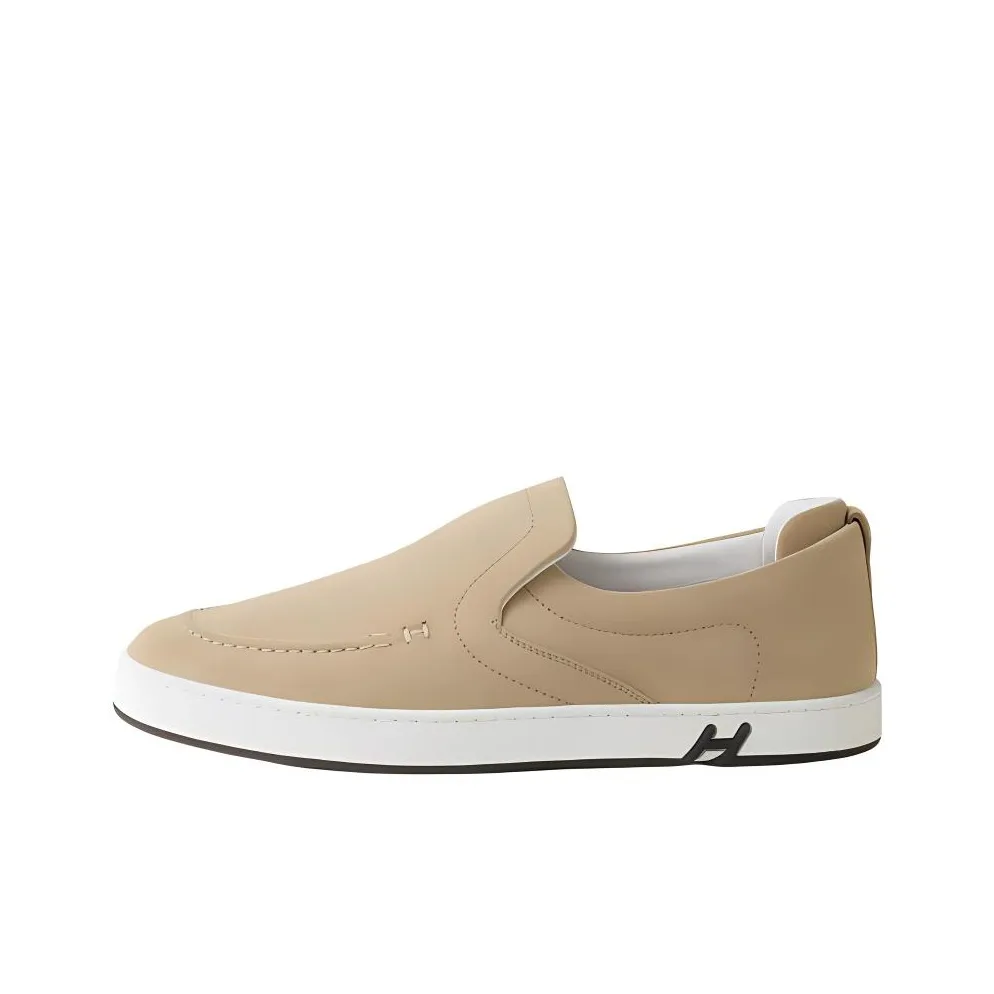 HERMES Kiddy Loafers Men's Beige