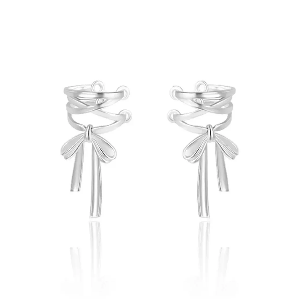 May10th S925 Silver Stud Clip On Earrings Women's