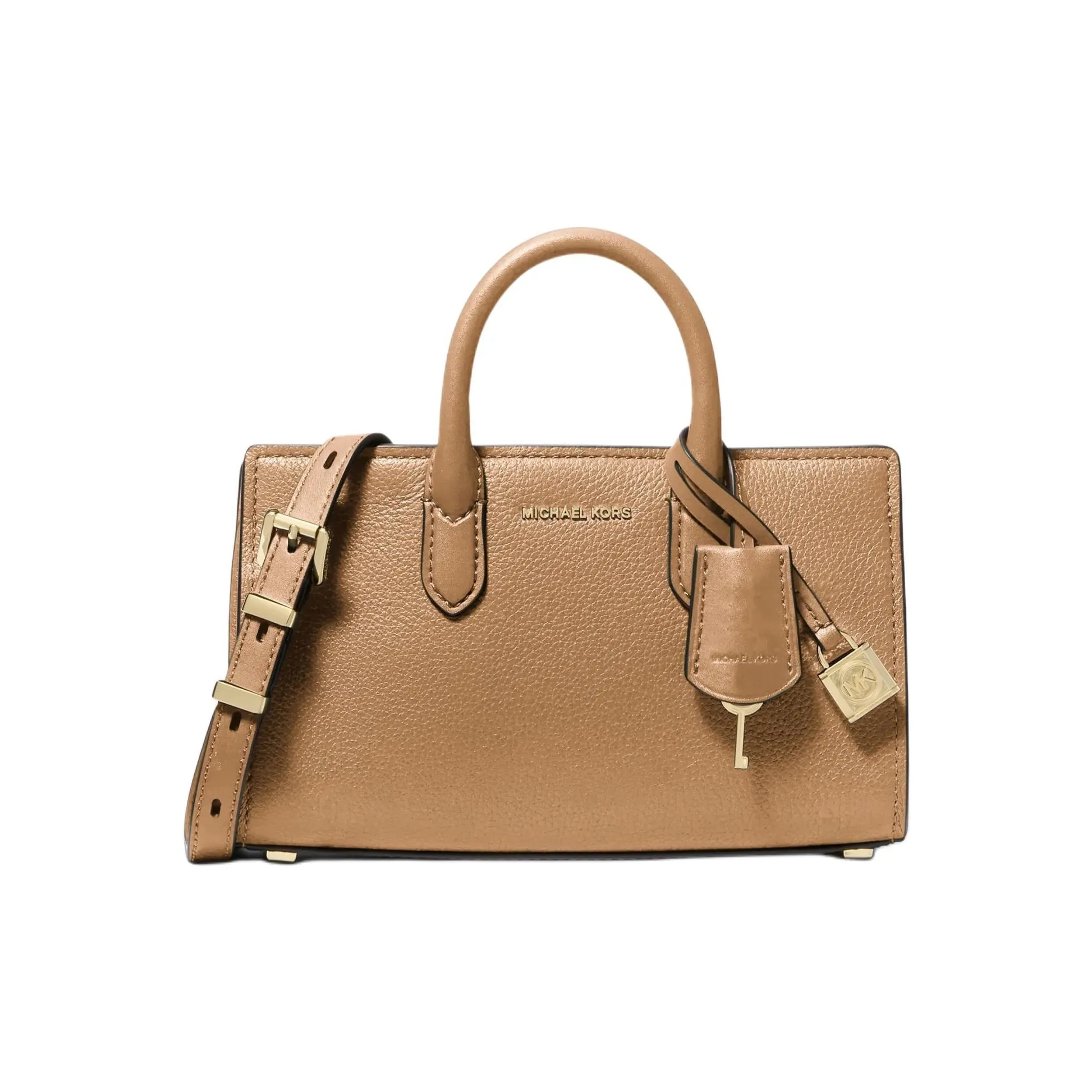MICHAEL KORS Cow Leather Shoulder Bag, Crossbody Bag, Handbag Extra Small Women's Light Brown