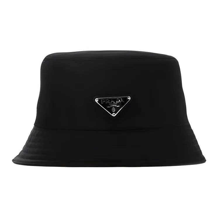 PRADA Signature Logo Plaque Bucket Hat