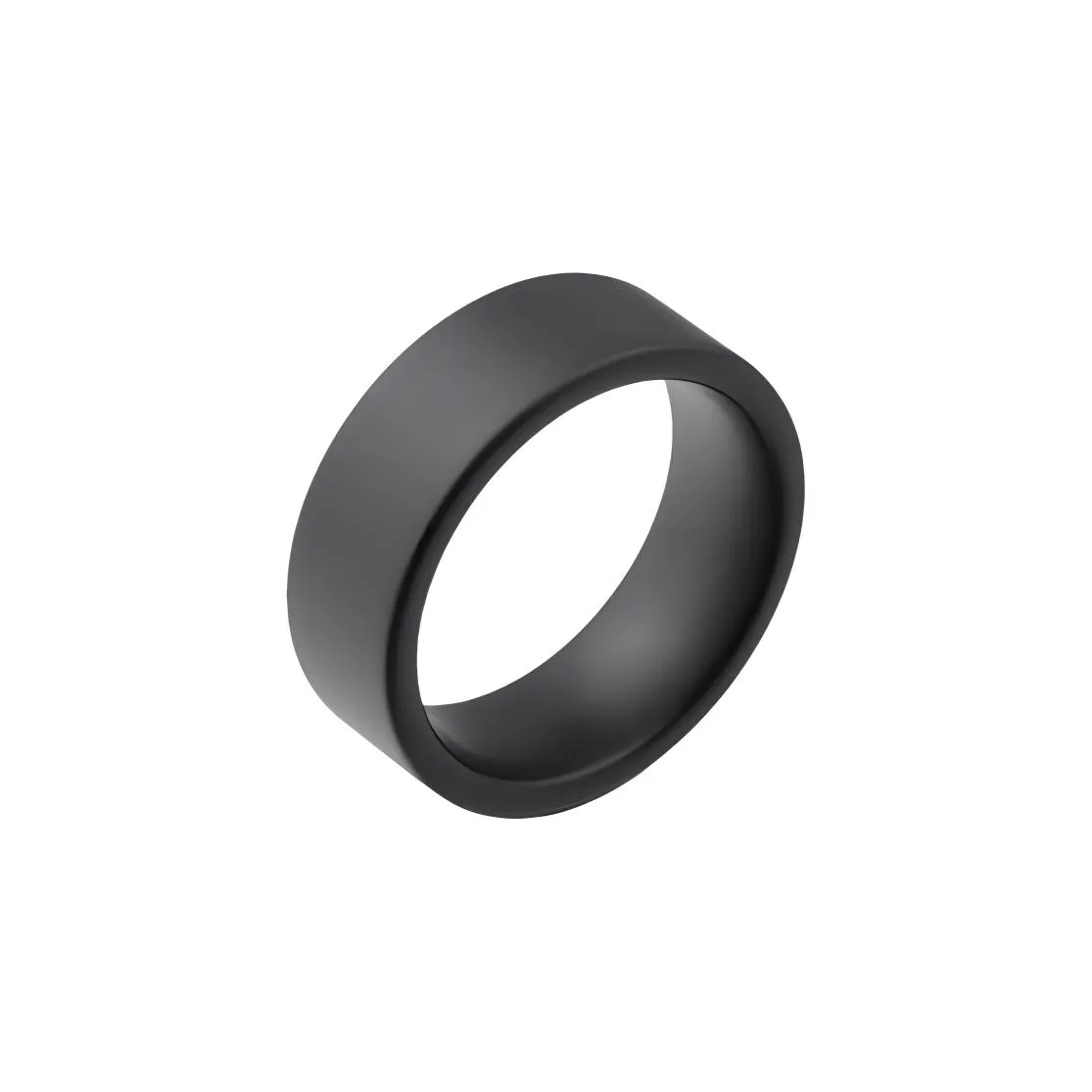 JANENG Керамика Простое кольцо Унисекс Металлик Серый