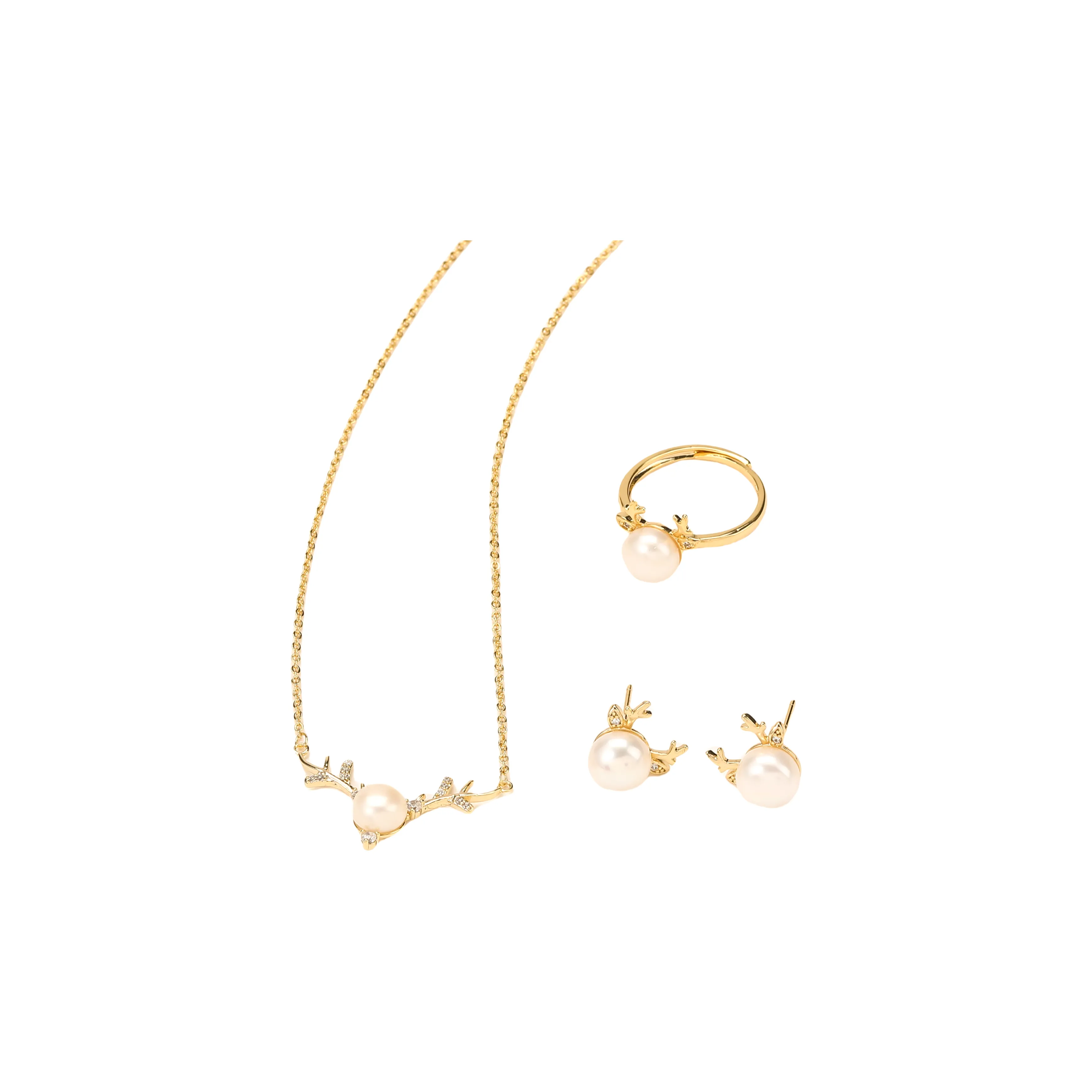 Серьги-гвоздики с цирконием и пресноводным жемчугом женские