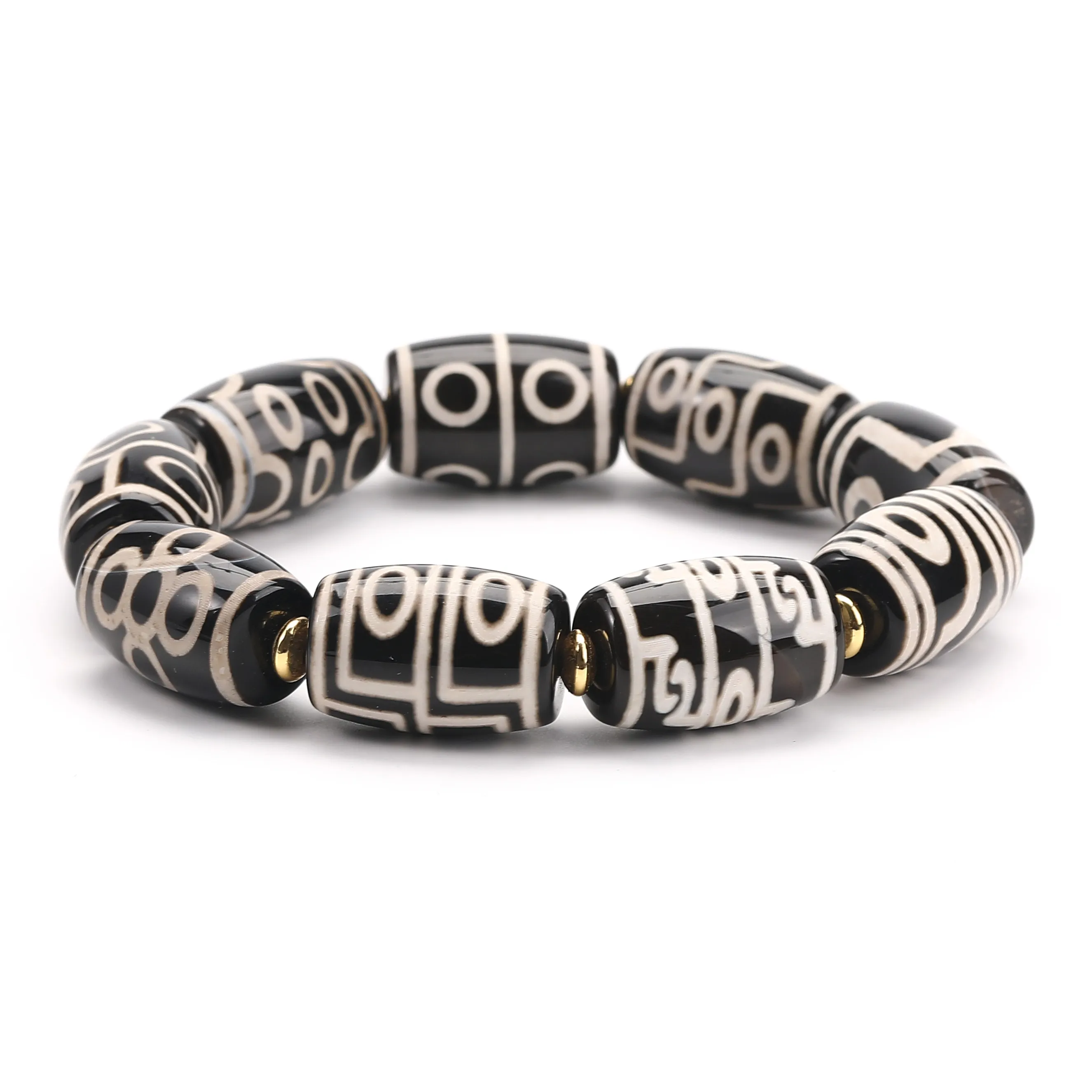 Tanner Agate & Chalcedony Beaded Bracelets Unisex