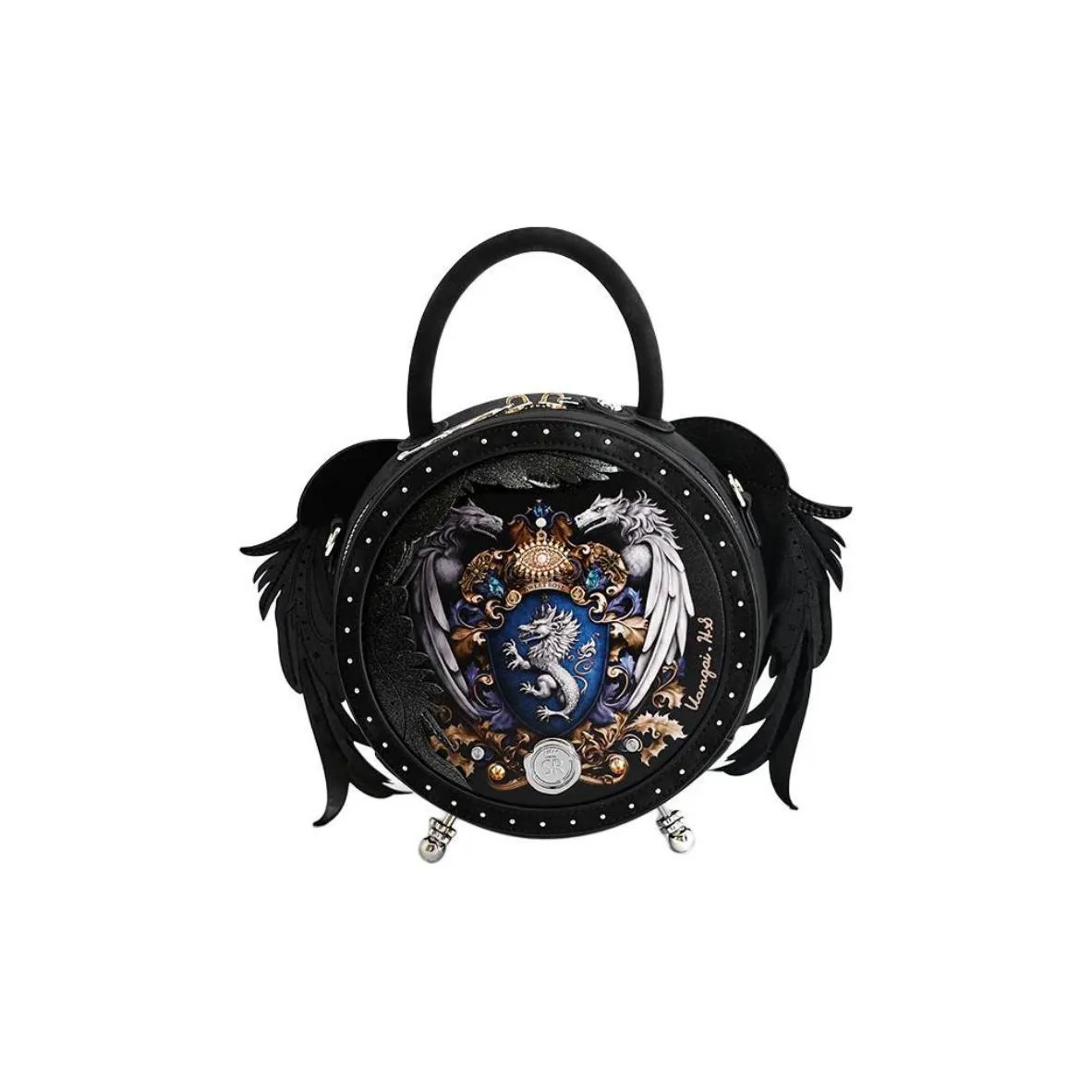 Anthracene Cow Leather Shoulder Bag, Handbag Small Size Women's Multicolor