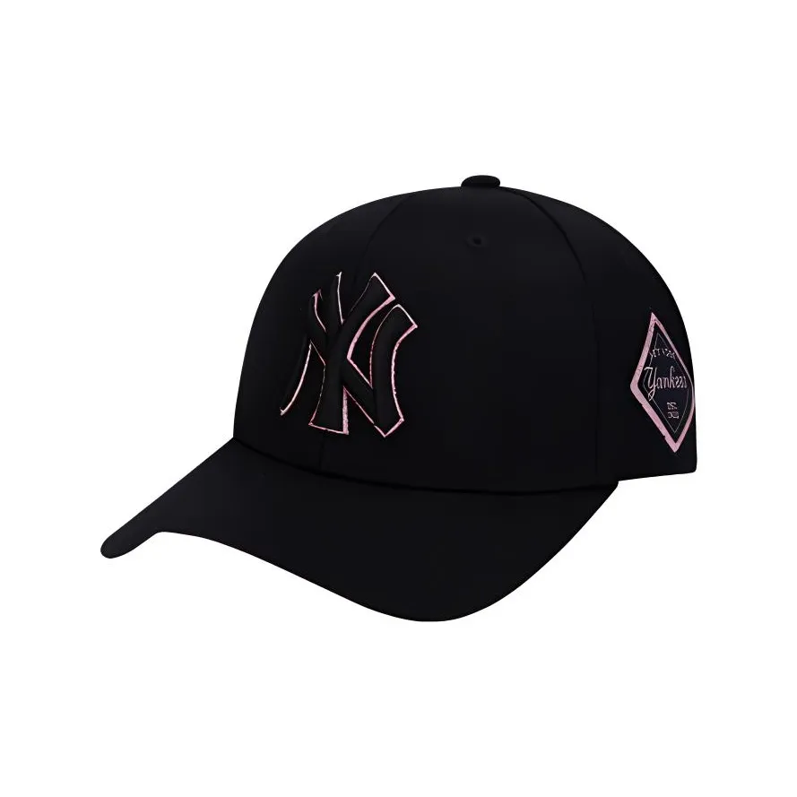 MLB Wool Blend Baseball Caps CP85 Unisex Black/Pink