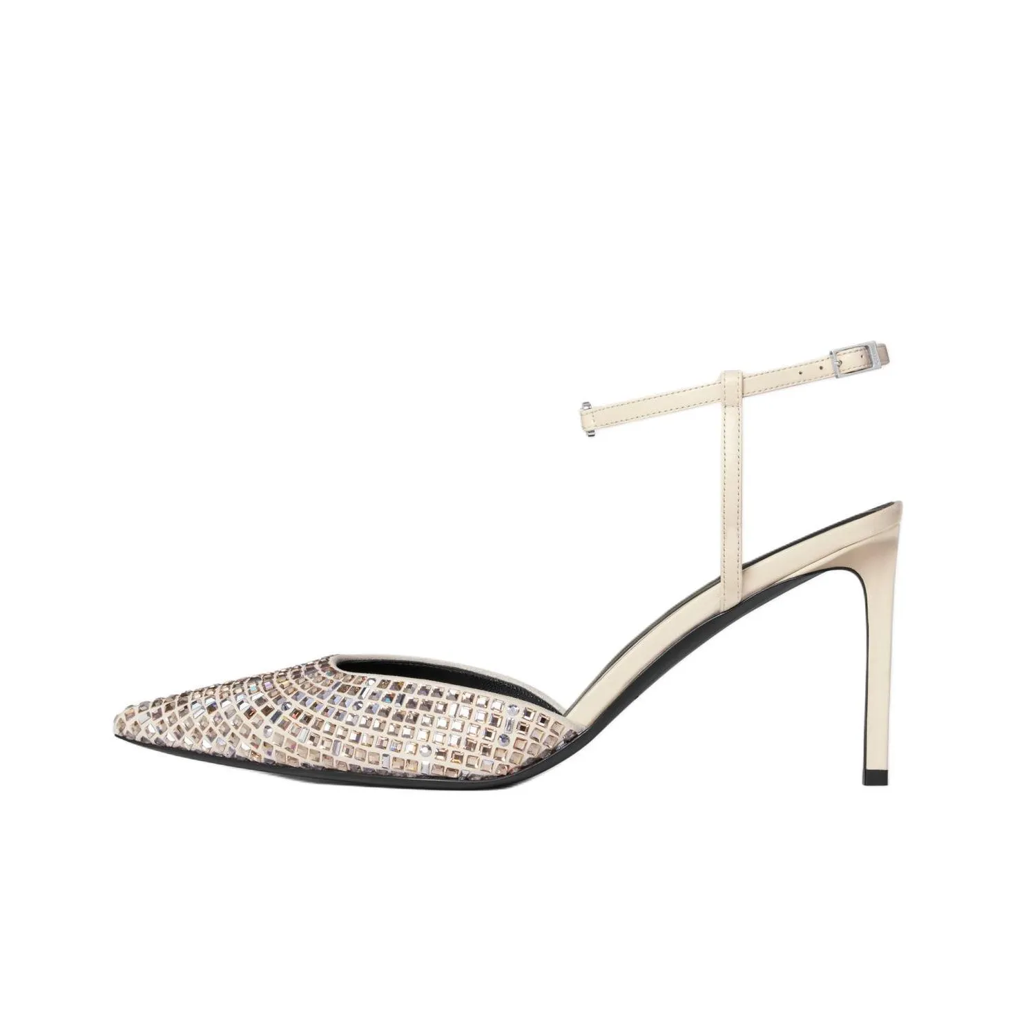 CELINE Kitten Slim Heel High Heels Women's Milk White