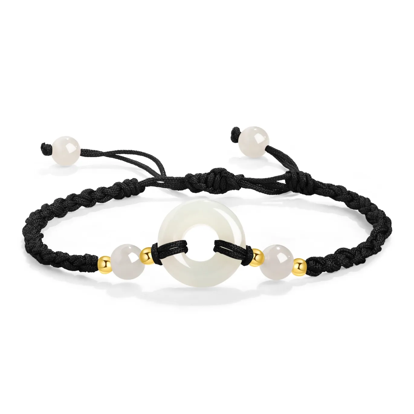 Lao Feng Xiang Hetian Jade Bracelets White Jade/Pale Greenish White Jade Unisex