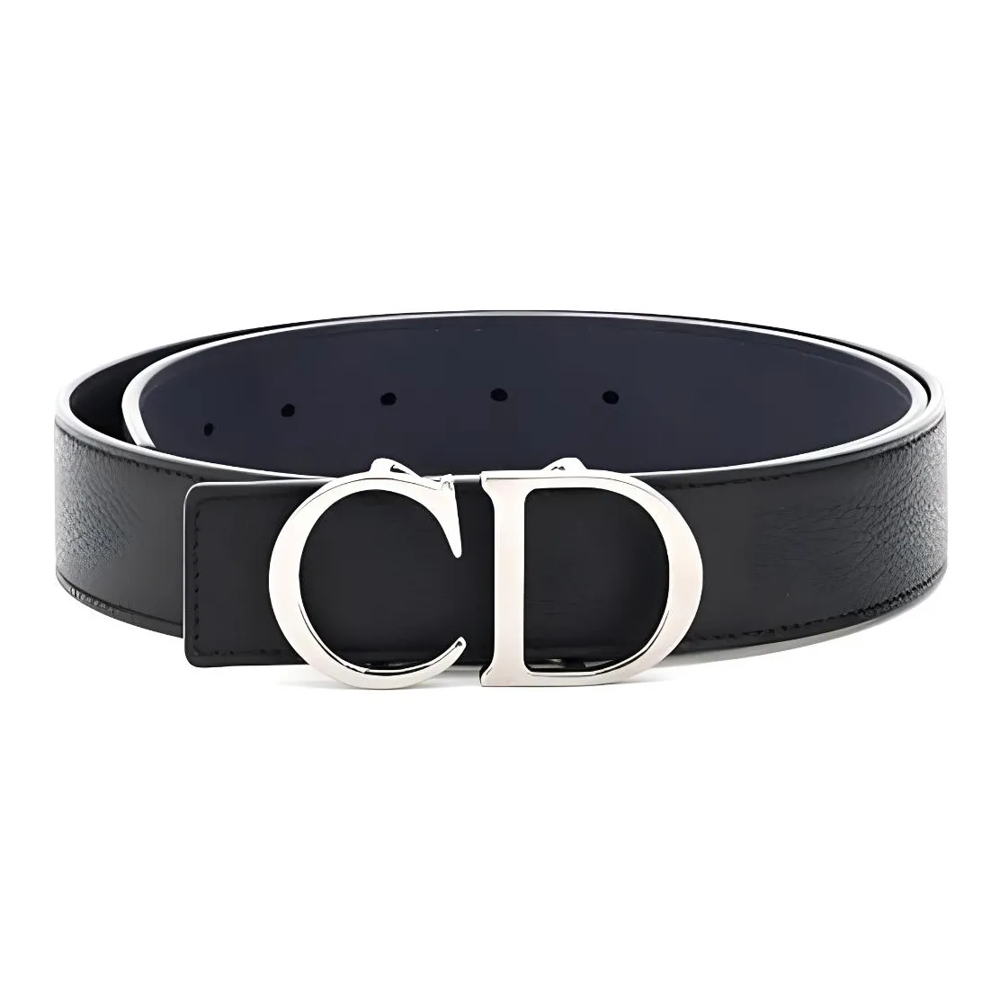 DIOR Leather Belts Unisex Black 