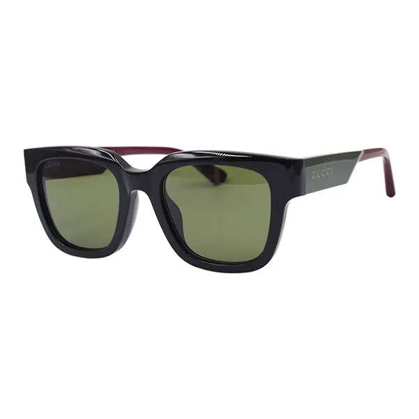 GUCCI Квадратные солнцезащитные очки Мужские Черный Зеленый Красный Ноги