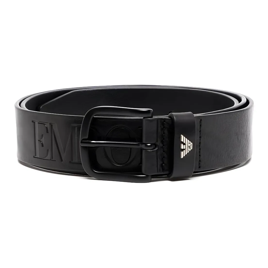 EMPORIO ARMANI Cow Leather Belts Men's Width 3.5cm