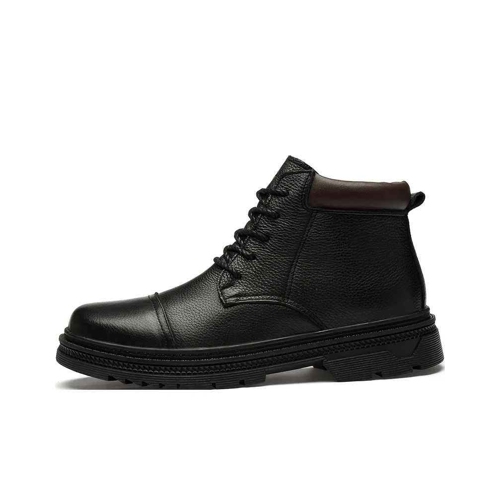 Qiandongmeili Ankle Boots Men's Black