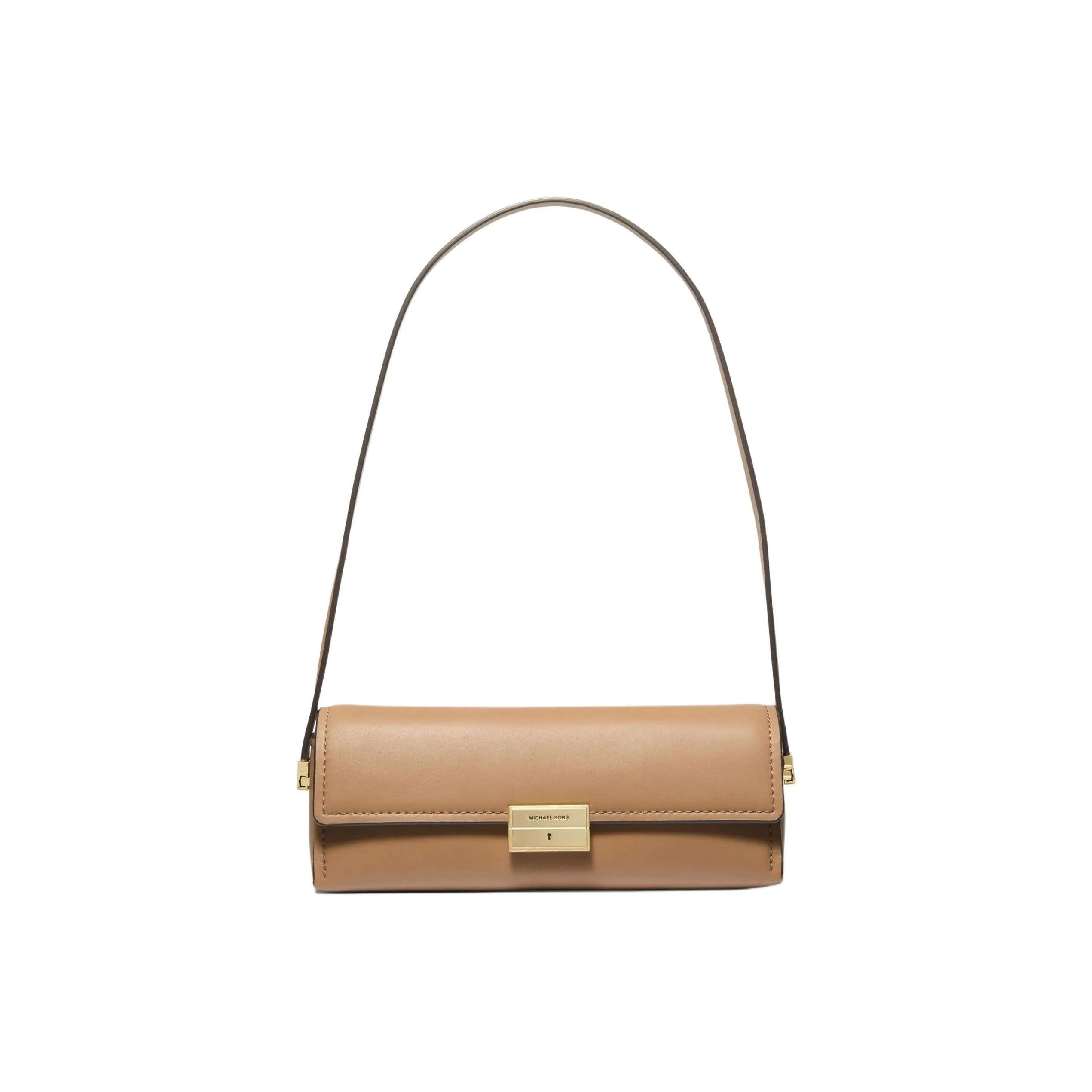MICHAEL KORS Ludlow Cow Leather Shoulder Bag, Handbag, Shoulder Bag Small Women's Light Brown