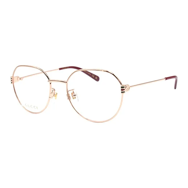 GUCCI Круглые Очки с диоптриями Женские Розовое золото Красный