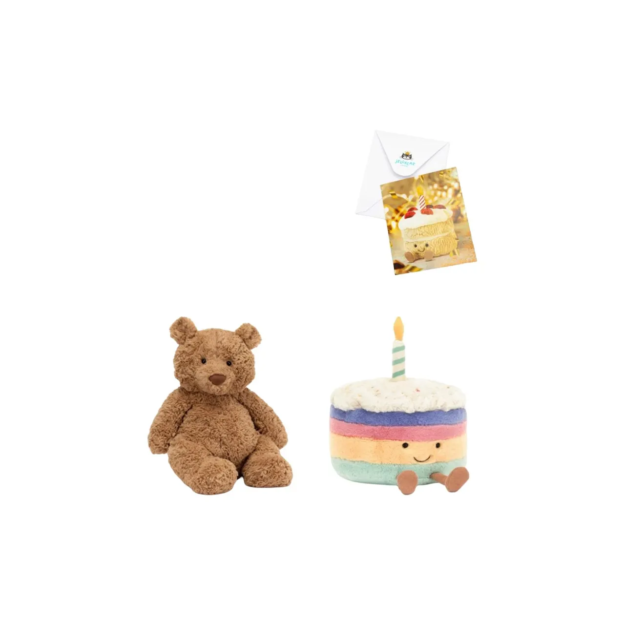 JELLYCAT Barcelona Bear Collection Full Звезда Коробка желаний Куклы Плюшевая кукла 36cm 26cm Высота